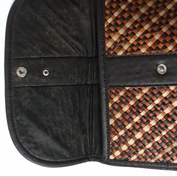 Handcrafted woven clutch basketweave multicolour - Picture 4 of 4